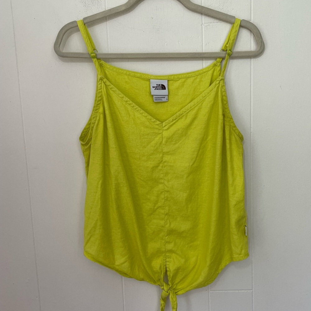 The North Face Hillrose Hemp Tank Top Sulphur Spring Green ~ Women’s Size L